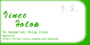 vince holop business card